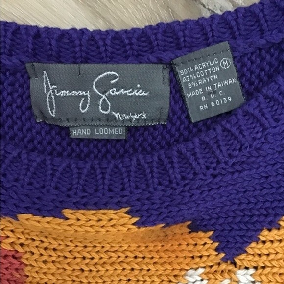 Vintage Jimmy Garcia Floral Sweater M - Picture 2 of 7